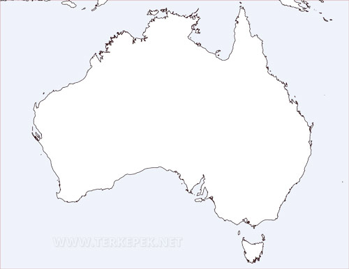 Ausztrália vaktérkép
